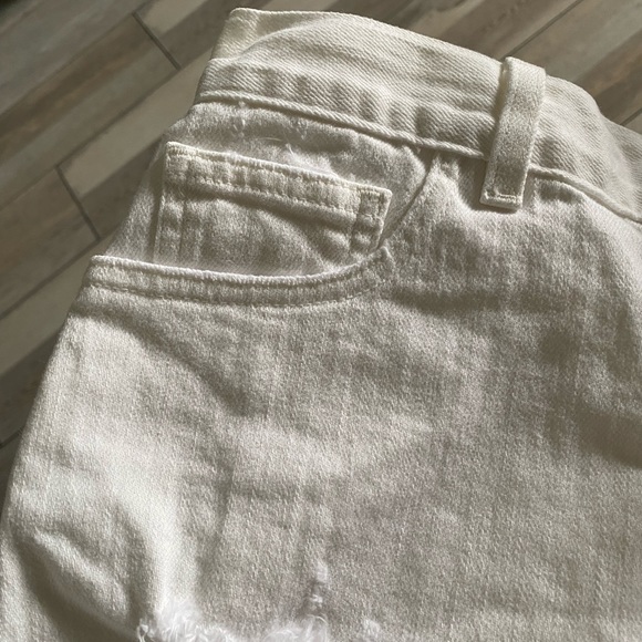 Chubbies Cut Off Stretch Denim Mini Short Women's 4 White EUC Adorable! - Picture 7 of 8